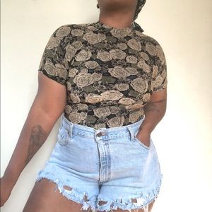 Vintage velvet burnout top